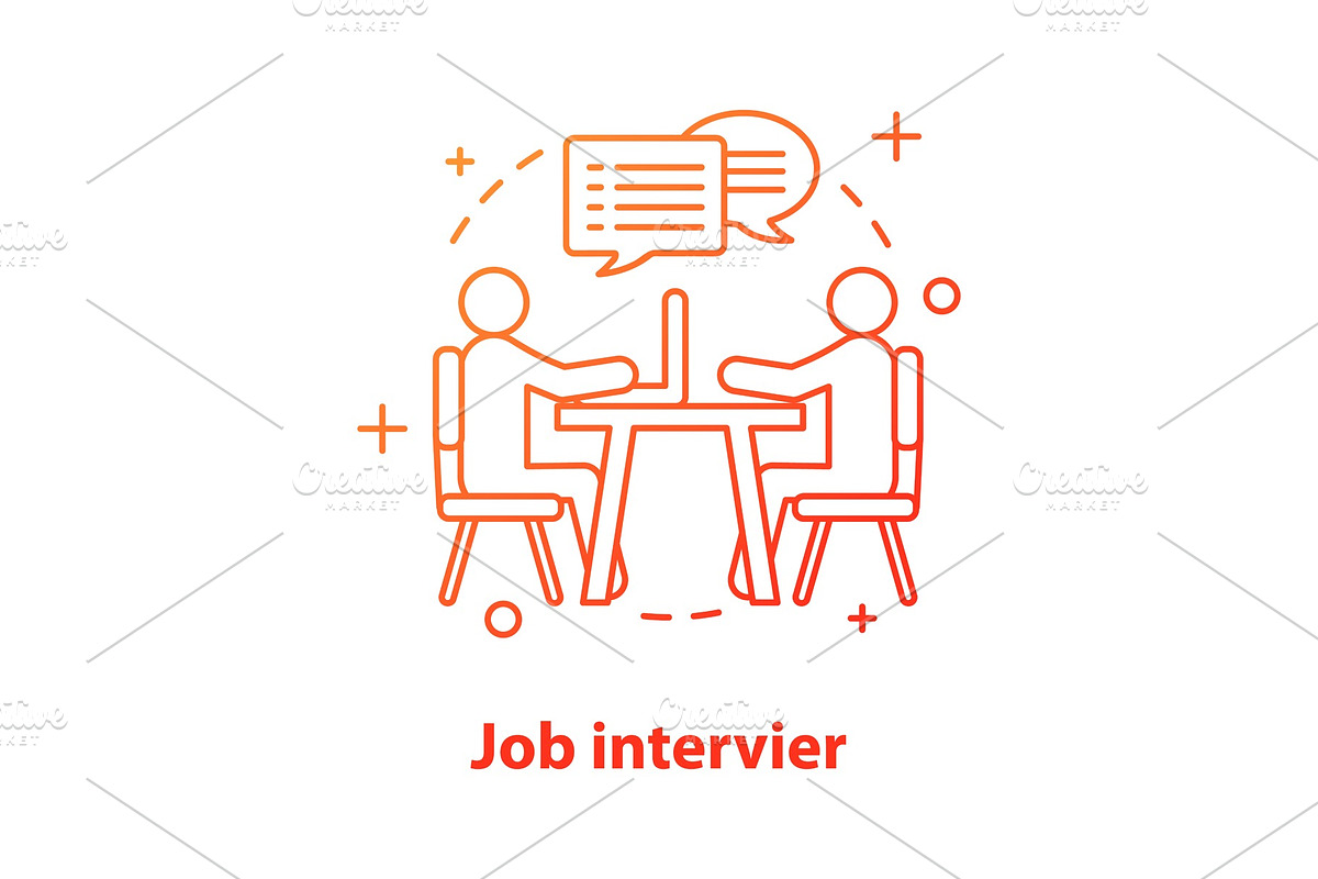 Job interview concept icon in Icons - product preview 8