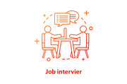 Job interview concept icon