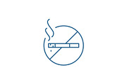 Do not smoke line icon concept. Do