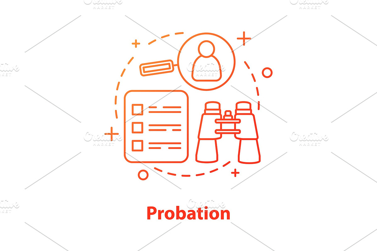 Probation concept icon in Icons - product preview 8