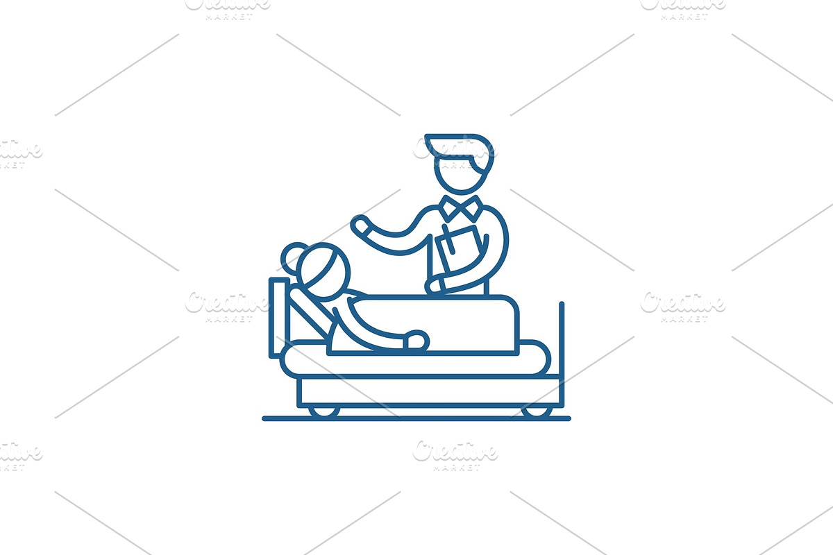 Doctors consultation line icon in Illustrations - product preview 8