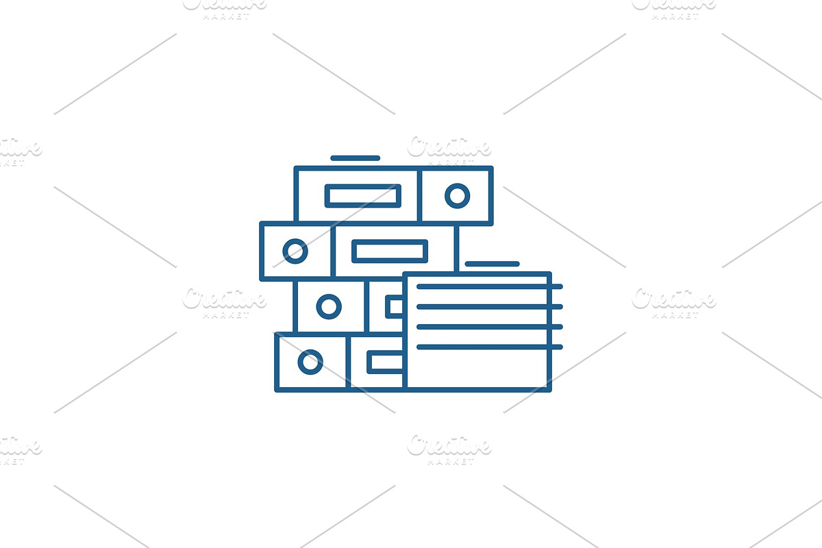 Documentation line icon concept in Illustrations - product preview 8