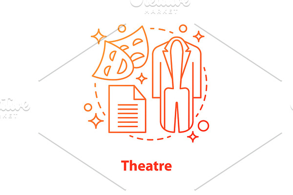Theater concept icon