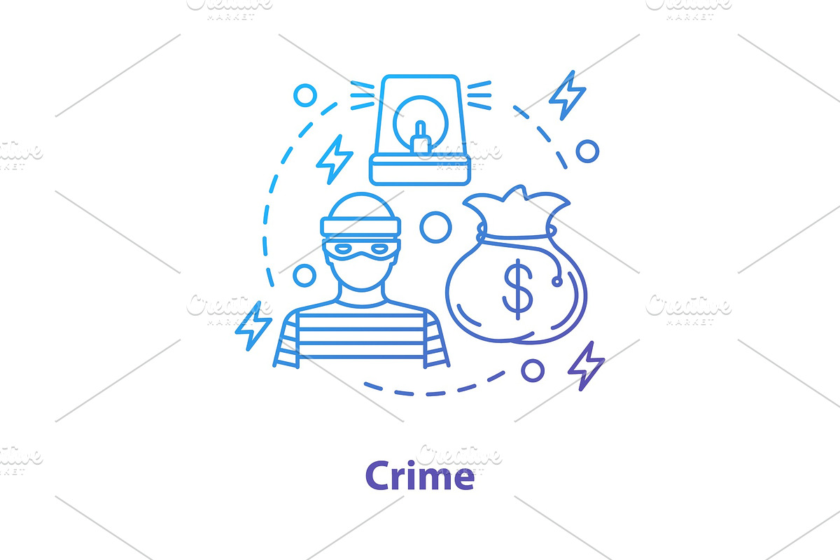 Crime concept icon in Icons - product preview 8