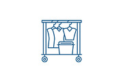 Dresser line icon concept. Dresser