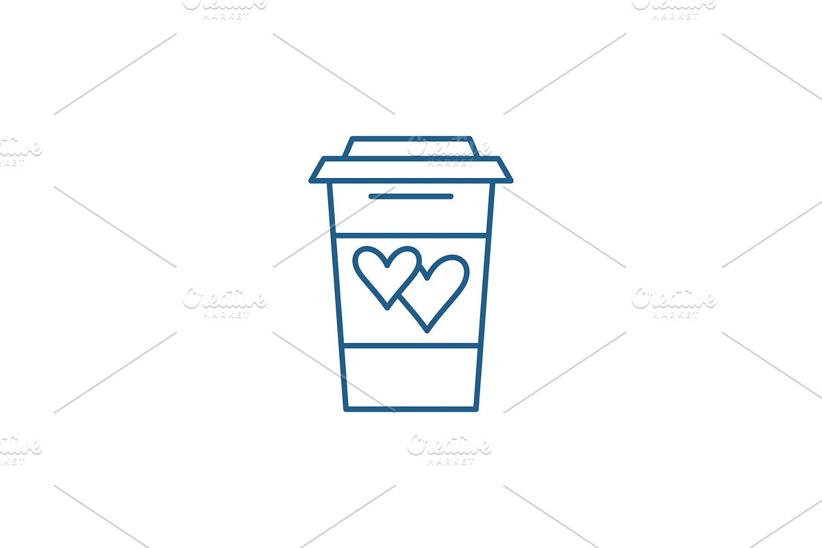 Drink of lovers line icon concept in Illustrations - product preview 8