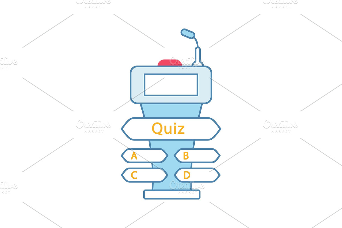 Quiz game buzzer color icon in Icons - product preview 8