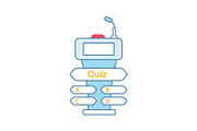 Quiz game buzzer color icon