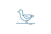 Duck line icon concept. Duck flat