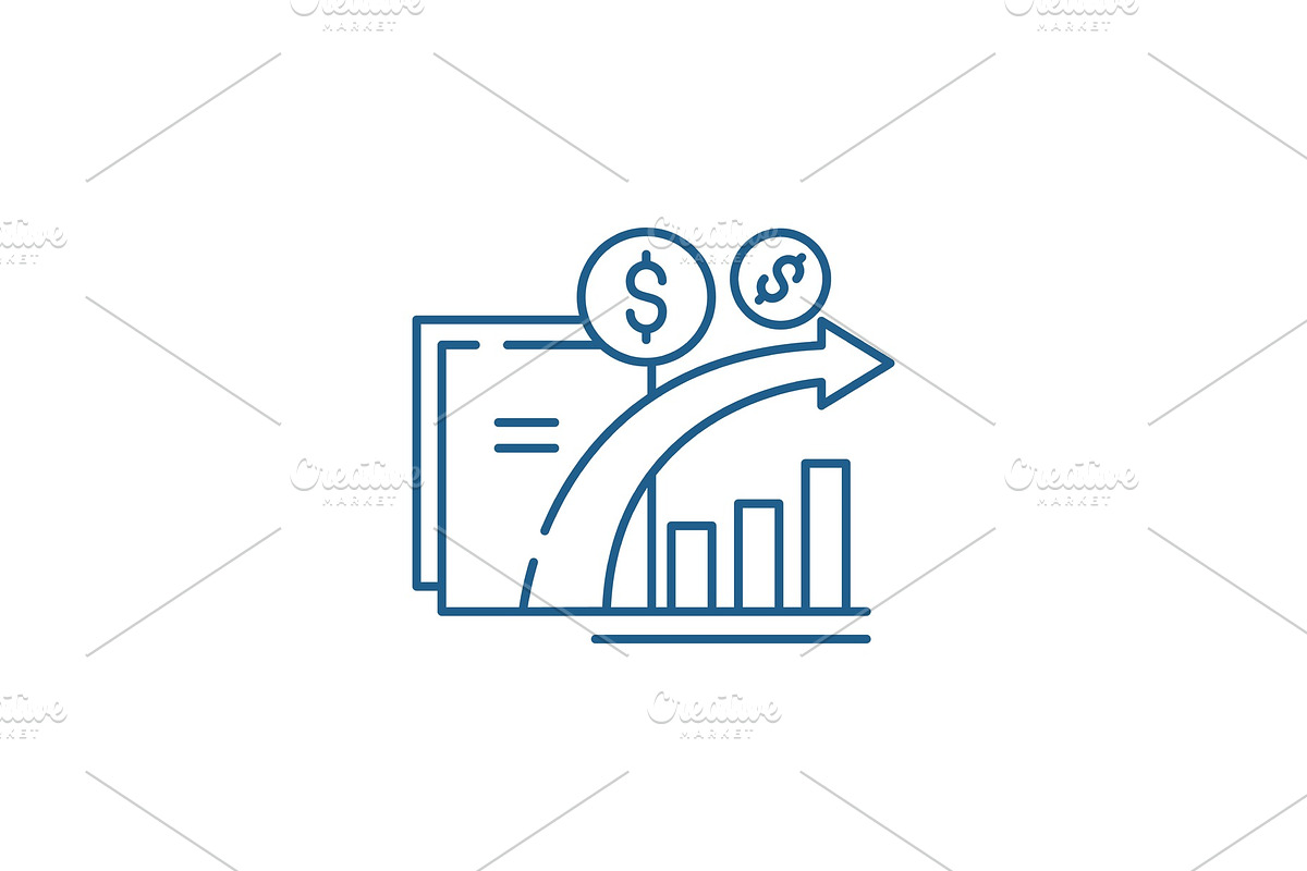 Dynamics of financial growth line in Illustrations - product preview 8