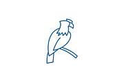 Eagle line icon concept. Eagle flat