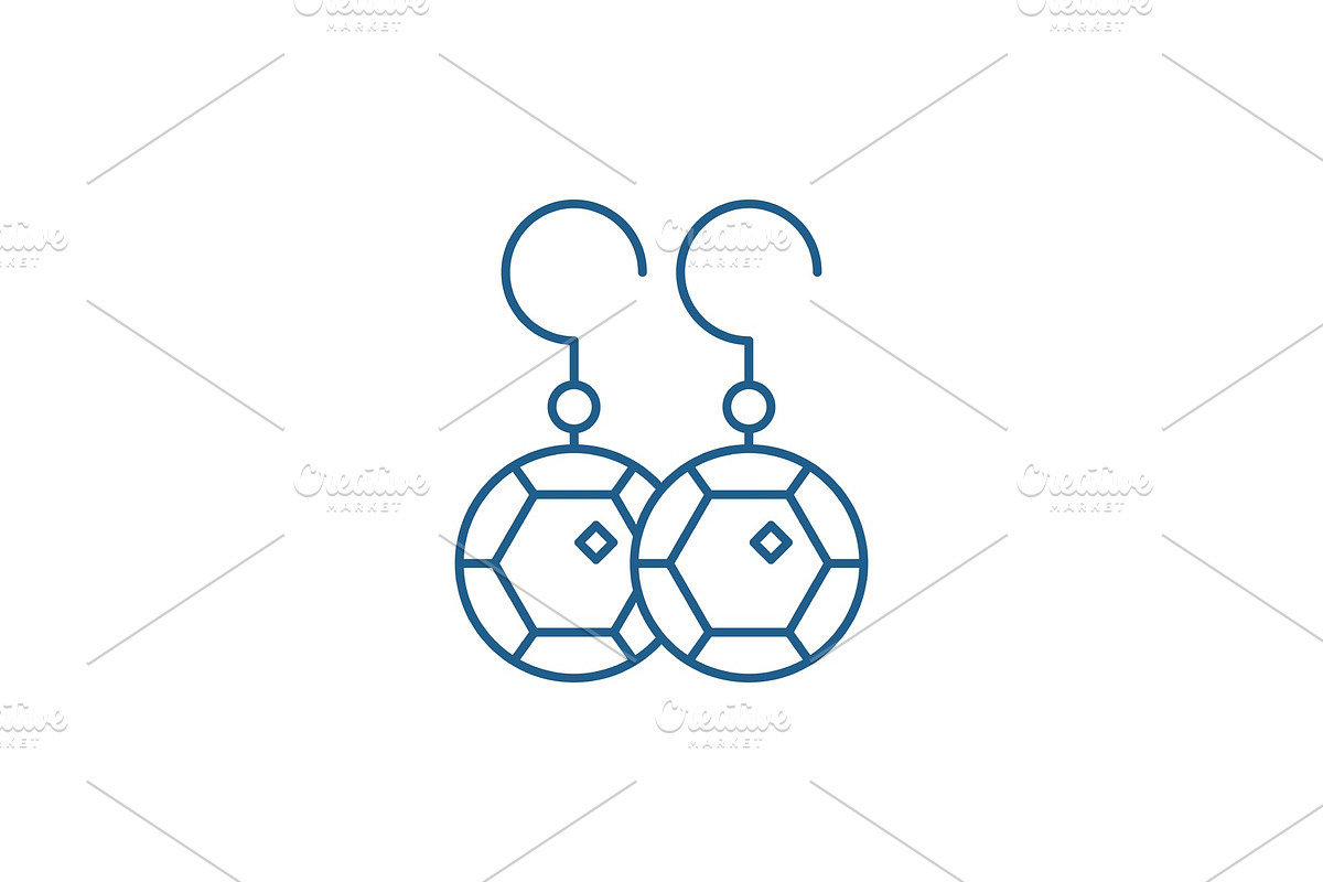 Earring line icon concept. Earring in Illustrations - product preview 8