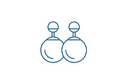 Earrings line icon concept. Earrings