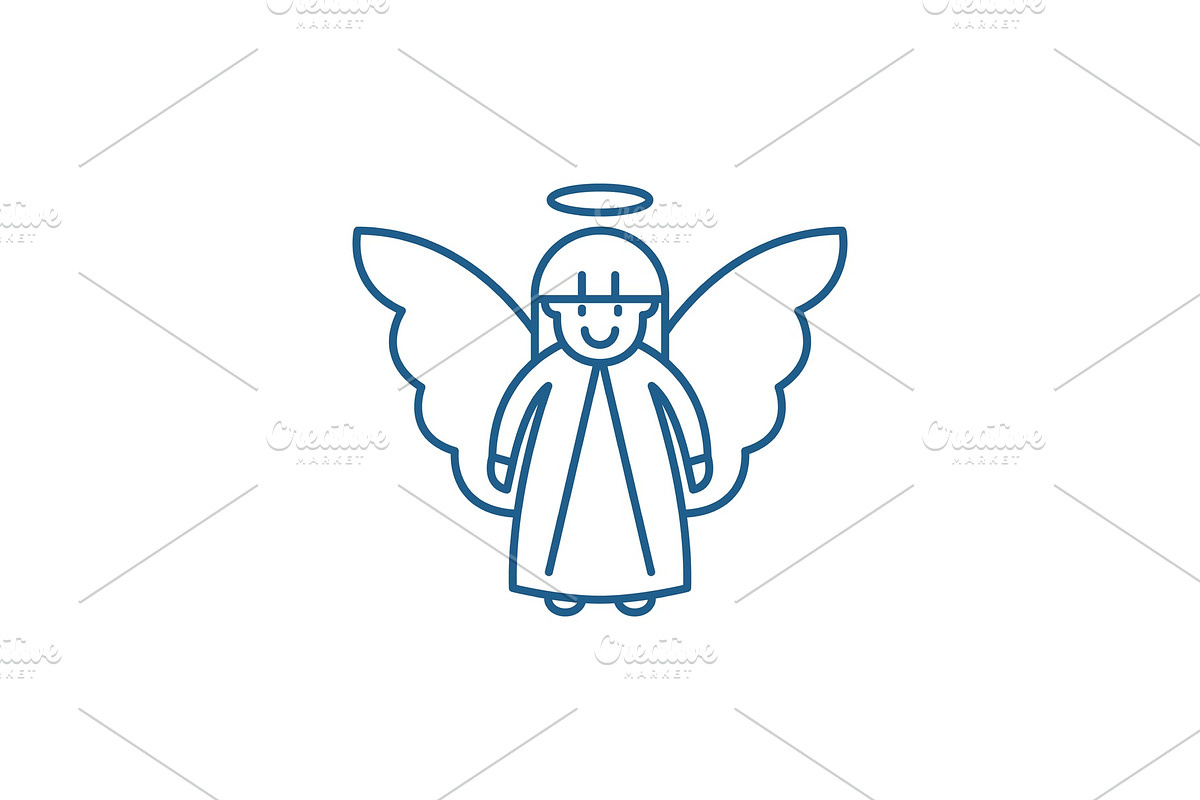 Easter angel line icon concept in Objects - product preview 8
