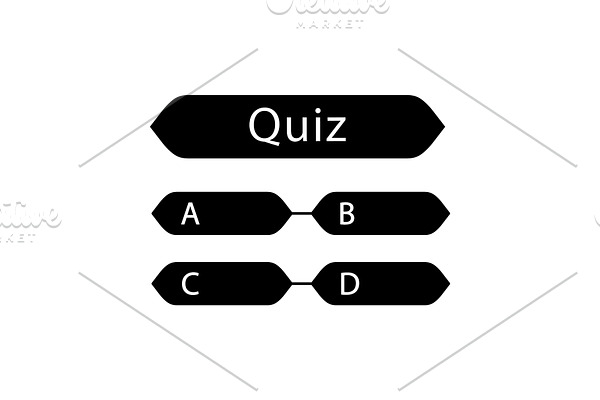 Quiz question glyph icon