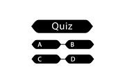 Quiz question glyph icon