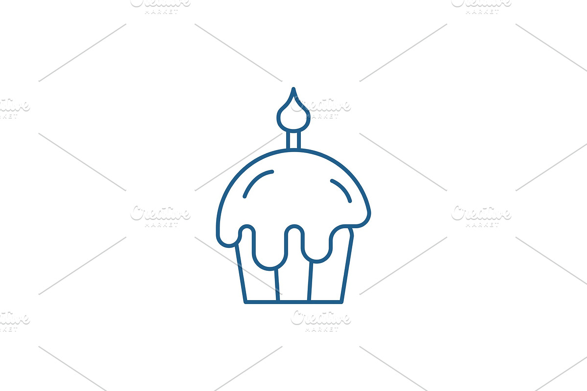 Easter cake line icon concept in Objects - product preview 8