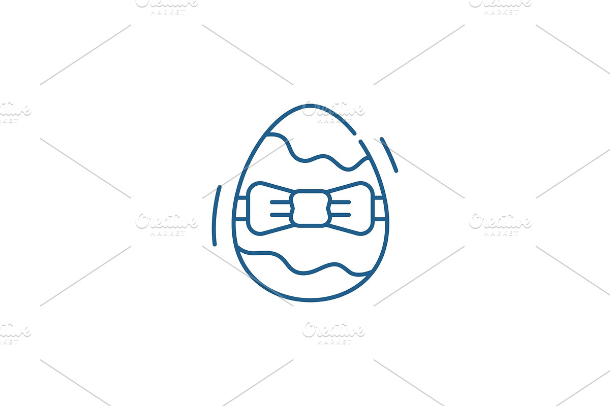 Easter egg line icon concept. Easter in Objects - product preview 8