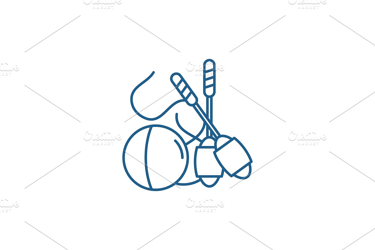 Easy gymnastics line icon concept in Illustrations - product preview 8