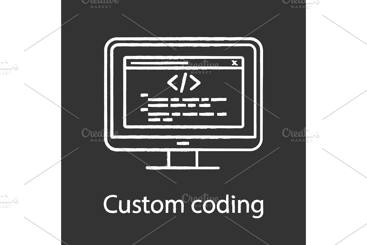 Custom coding chalk icon in Icons - product preview 8