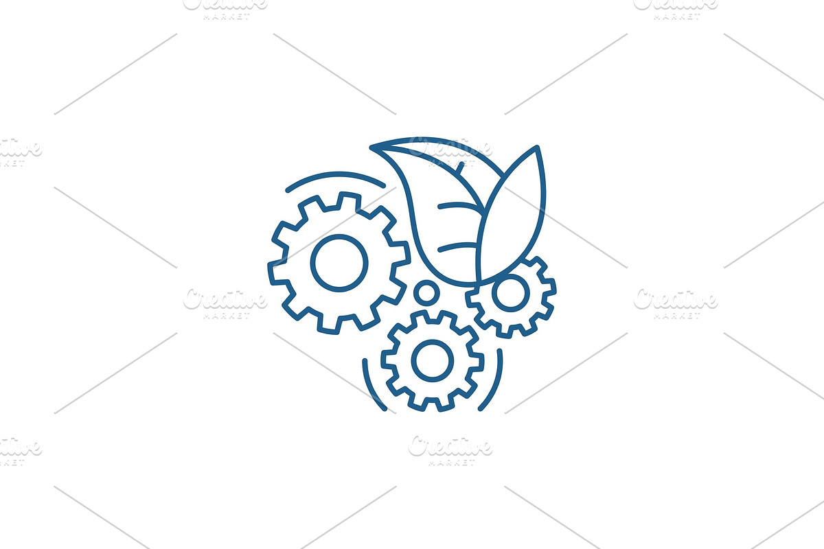 Eco technology line icon concept in Illustrations - product preview 8