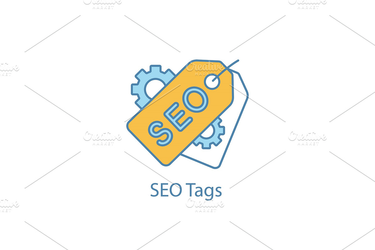 SEO tags color icon in Icons - product preview 8