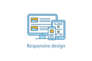 Responsive website design color icon