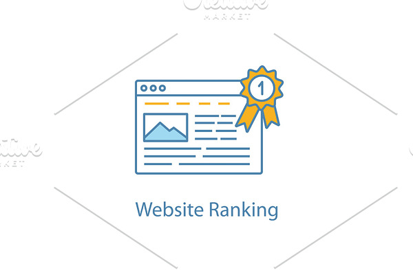Website ranking color icon