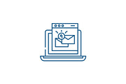 Email marketing line icon concept