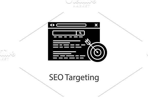 Targeted advertising glyph icon