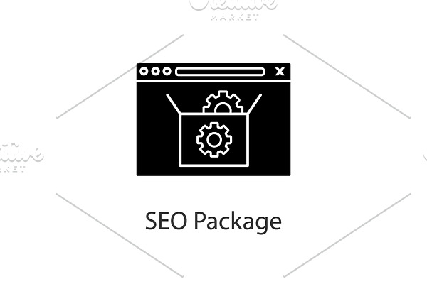 SEO packages glyph icon