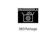 SEO packages glyph icon