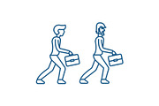 Employee competition line icon