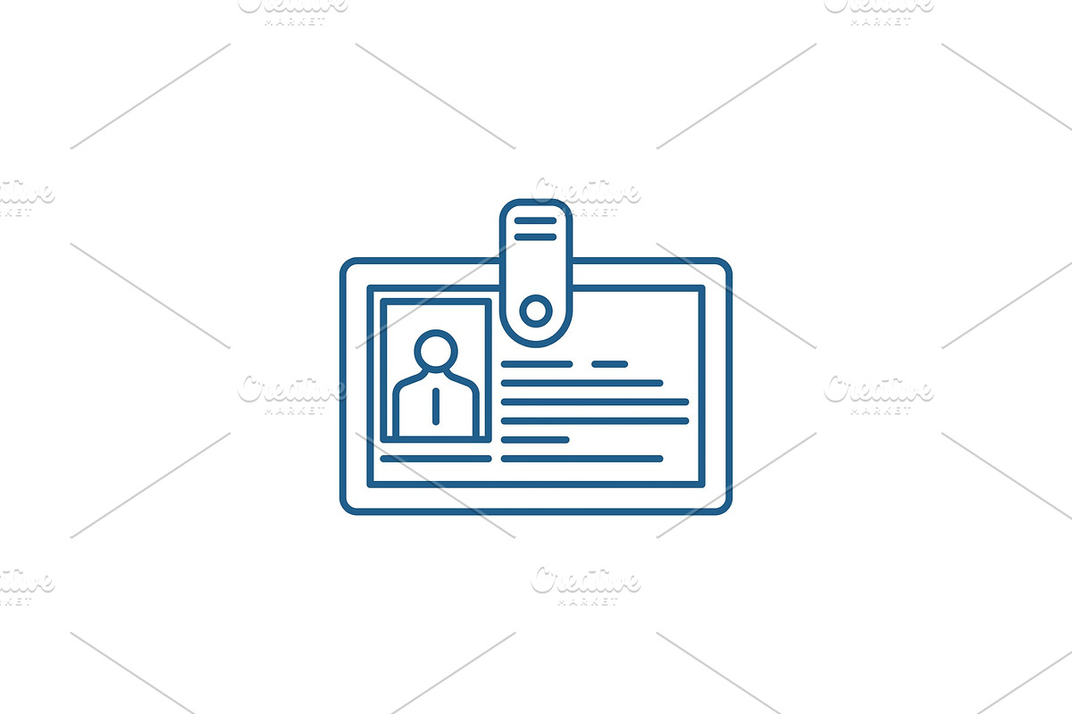 Employee profile line icon concept in Illustrations - product preview 8