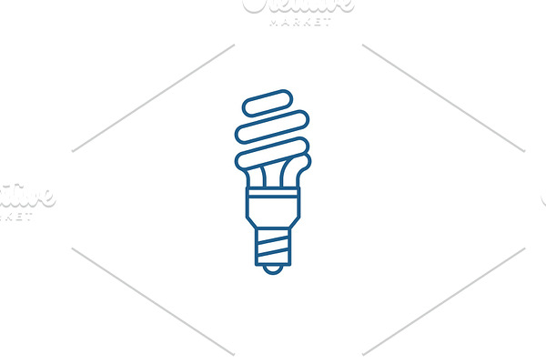 Energy saving line icon concept