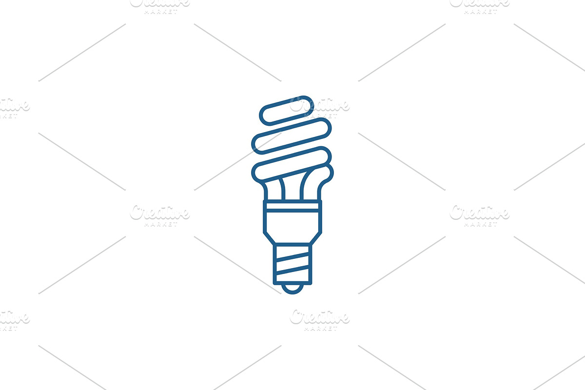 Energy saving line icon concept in Textures - product preview 8