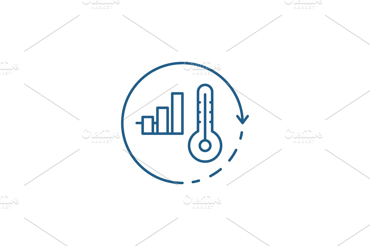 Energy saving system line icon in Illustrations - product preview 8