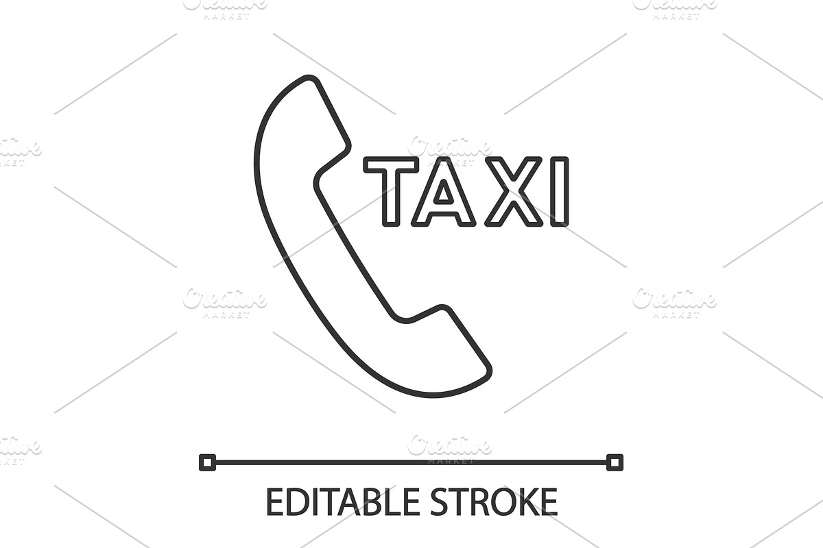 Taxi ordering callback linear icon in Icons - product preview 8