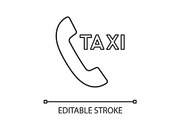 Taxi ordering callback linear icon