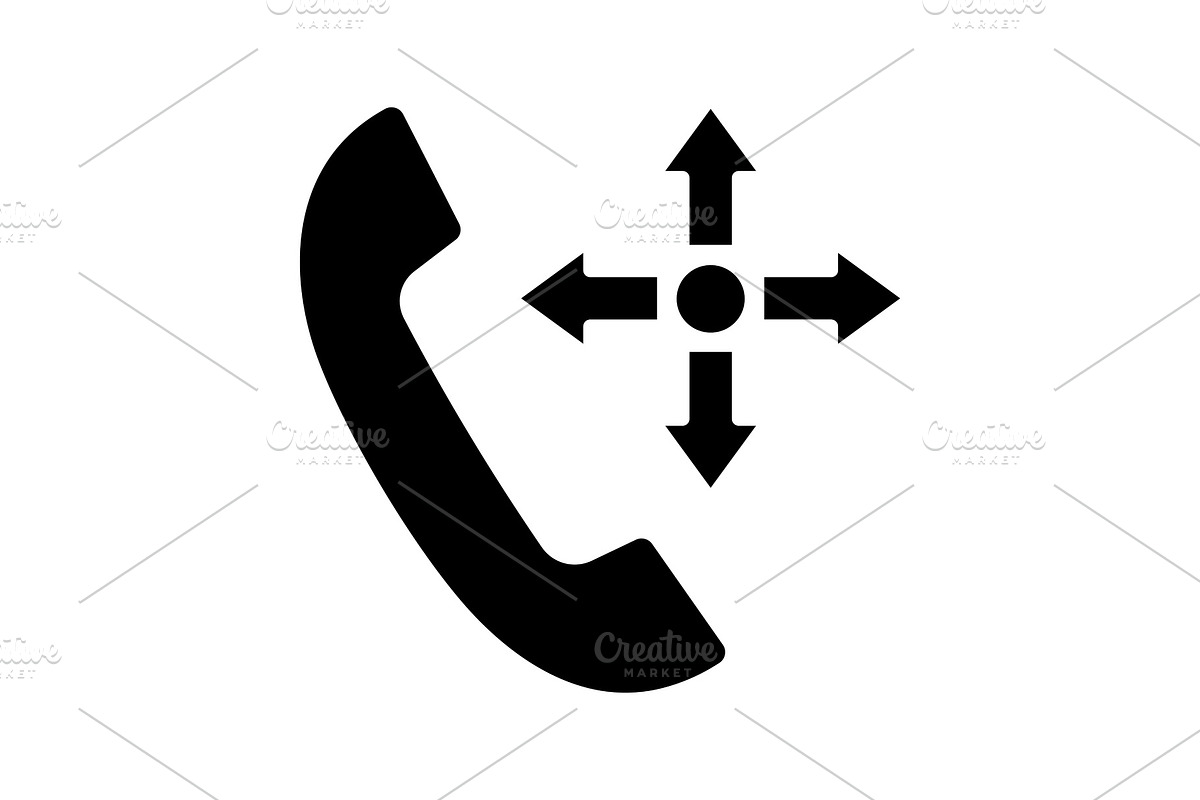 Delivery service call glyph icon in Icons - product preview 8