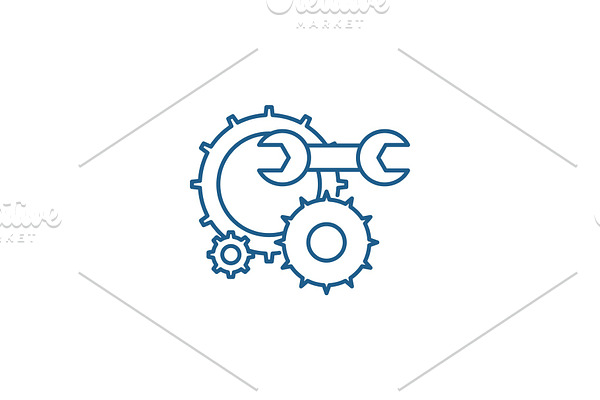 Engineering support line icon