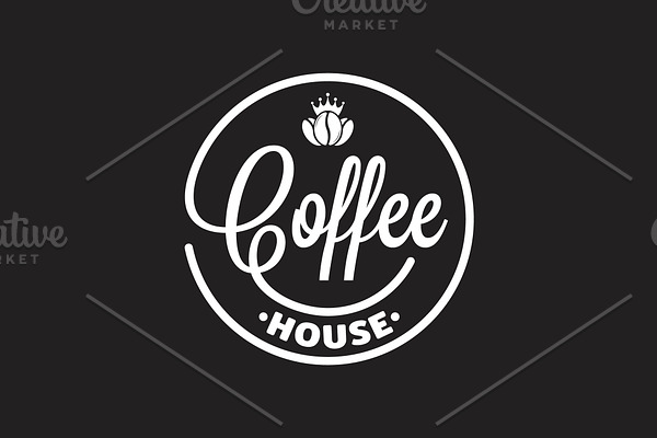 Coffee design on black background