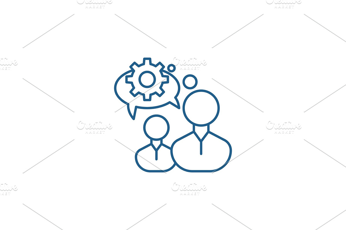 Engineering thinking line icon in Illustrations - product preview 8