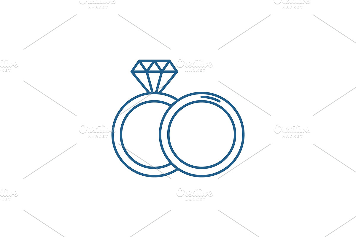 Espousal line icon concept. Espousal in Illustrations - product preview 8