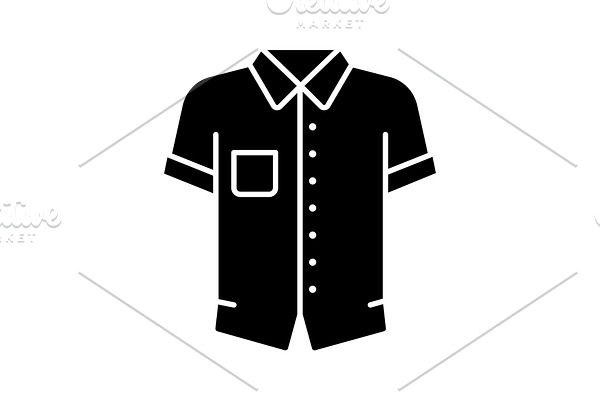 Shirt with short sleeves glyph icon