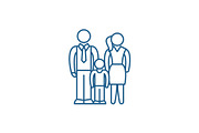 European family line icon concept