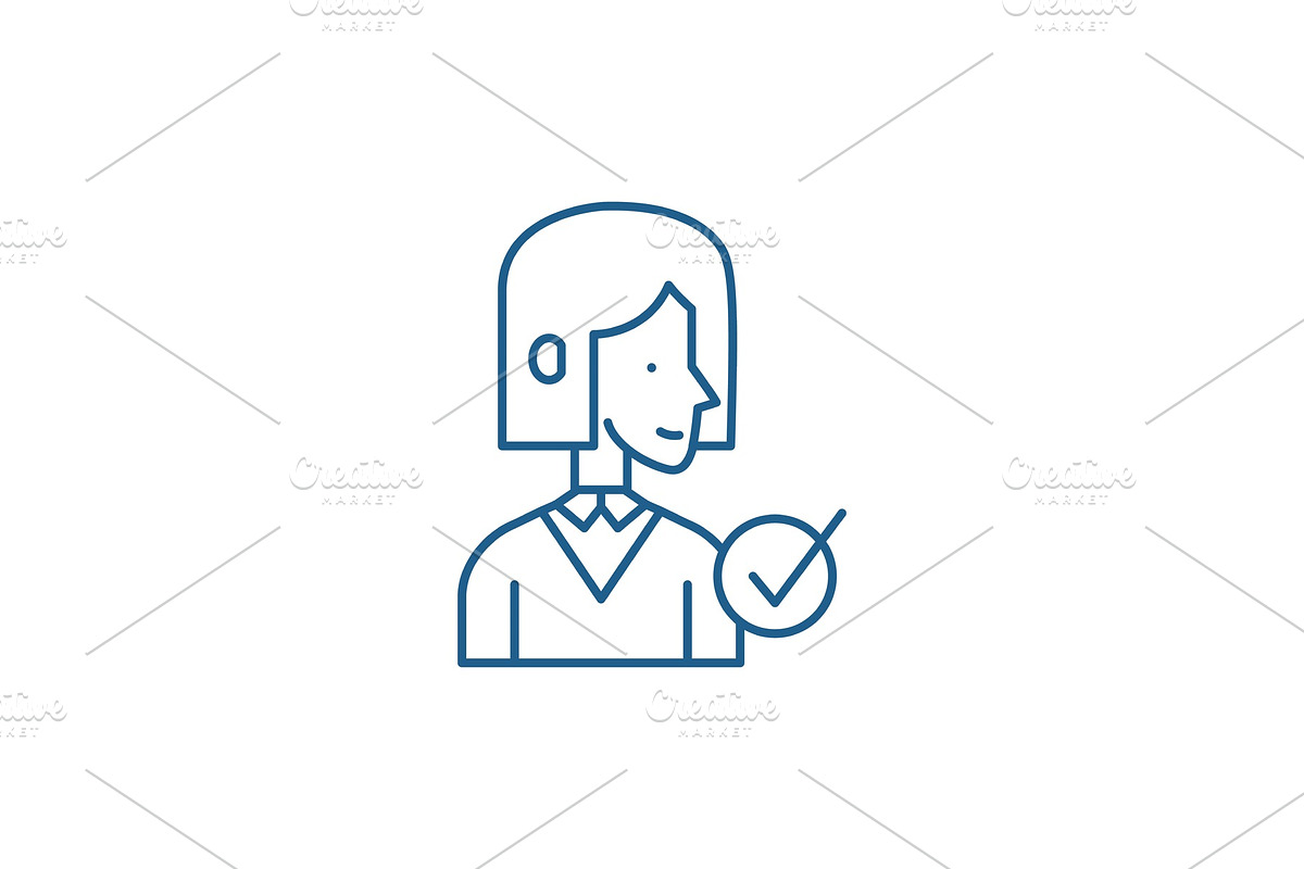 Expert man line icon concept. Expert in Illustrations - product preview 8