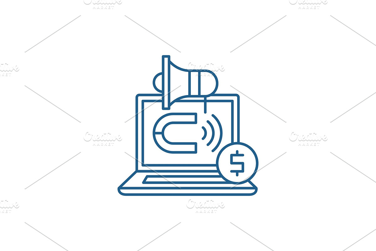 External marketing line icon concept in Illustrations - product preview 8