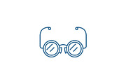 Eyeglasses line icon concept