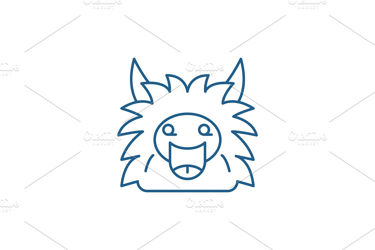 Fairy monster line icon concept in Illustrations - product preview 8